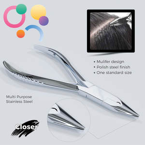 Nuevos alicates de extensión de cabello de acero inoxidable de Color personalizado, Kit de herramientas de extensión de cabello multifuncional, alicates para extensión de cabello - Product Image 2