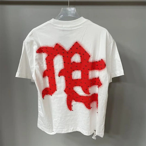 MIXED EMOTION แบรนด์แฟชั่นอเมริกัน เสื้อยืดแขนสั้นลายเพชร เสื้อผ้าคุณภาพสูงขายส่ง - Product Image 2