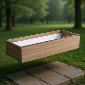 Mobile Bagno Sospeso con Lavabo e 1 Cassetto 120x25x50 cm Rovere Naturale Koricini Vieste - Product Image 3