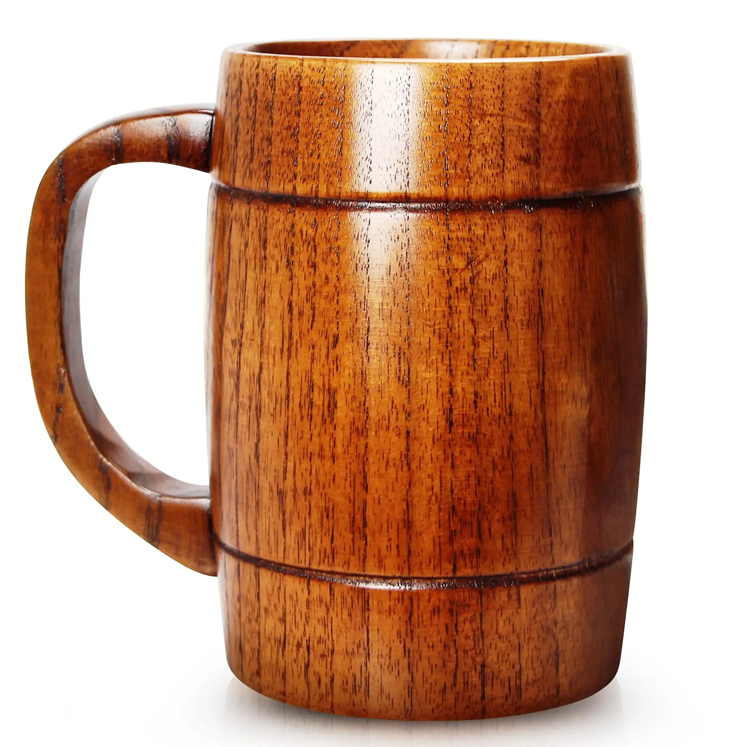 Caneca de café de madeira grande 18 Best Buy, copo de madeira para beber, caneca de café sólida com isolamento, feita à mão, design exclusivo