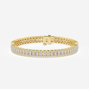Stylish Rose Gold Moissanite Diamond <b>Bracelet</b> In 925 <b>Silver</b> Base, Featuring Princess Cut Diamond for Fashionable Look - Product Image 3