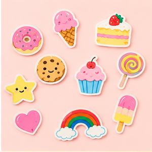 Autocollants personnalisés en PVC, motifs de dessins animés adorables pour enfants, autocollants irréguliers autocollants résistants aux rayures, autocollants pour emballages de jouets - Product Image 5