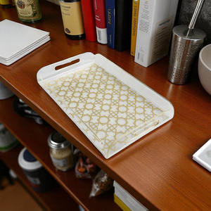 BANDEJA ACRÍLICA tres tamaños 14 '', 15 y 16'' Bandejas para servir de alta calidad Bandeja acrílica para servir Rectangular Precio bajo al por mayor - Product Image 4