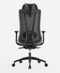 Chaise de bureau ergonomique en maille avec accoudoirs réglables et appui-tête intégré, design pivotant pour usage domestique ou professionnel - Product Image 6