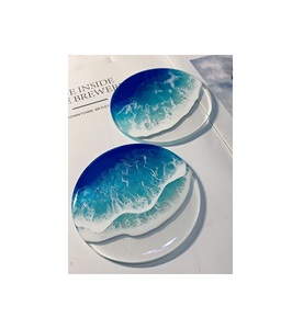Unique Luxury 5mm Resin <b>Coaster</b> <b>Heat</b> Resistant Surface Handmade Premium Home Decor Customizable Colors Contemporary Design - Product Image 3