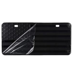 Op maat gemaakte, 3D-geëmbosseerde plastic kentekenplaat van 12*6 inch met Amerikaans vlagdesign voor patriottische presentatie - Product Image 3