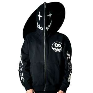 Sudadera con Capucha Personalizada para Hombre, 100% Algodón, Invierno, Cierre Completo con Cremallera, Forro Polar, con Impresión Digital - Product Image 1