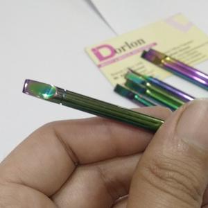 Meilleure vente arc-en-ciel cuticules ongles poussoir durable en acier inoxydable de haute qualité cuticule ongles poussoir manucure pédicure outil - Product Image 2