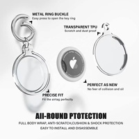 Étui en TPU étanche à couverture intégrale pour Airtag, traceur GPS anti-perte, protection à 360°, couleurs personnalisées, porte-clés en métal pour chiens et enfants