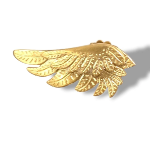 Pendientes de ala de oro amarillo de 18K inspirados en la joyería de oro amarillo griego antiguo para joyería de moda para mujer - Product Image 1