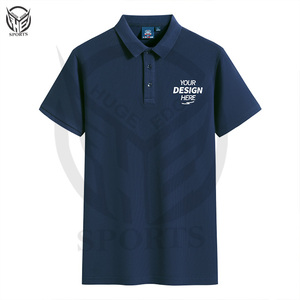 เสื้อแขนสั้นผ้าคอตตอน5% สแปนเด็กซ์สีพื้นปักโลโก้ได้ตามที่ต้องการดีไซน์ใหม่95% ธุรกิจกอล์ฟผู้ชาย - Product Image 3