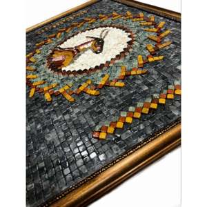 ภาพจิตรกรรมฝาผนังหินสีดำมาร์คอร์ที่มีสีจาง - Product Image 2