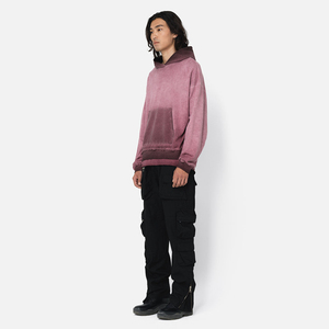 Sweat à capuche avec logo personnalisé du fabricant pour hommes Vintage Stone Acid Wash Oversized Jersey Cotton and Polyester Plaid Dyed for Winter - Product Image 3