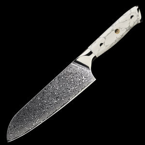 Gran oferta, cuchillo de Chef de acero damasco japonés personalizable profesional, uso de cocina con mango de mármol de madera DIY OEM - Product Image 5