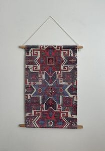 Décalcomanie murale abstraite moderne tissu Kilim tissé à la main lavable pour la décoration de chambre Diwali mariage - Product Image 2