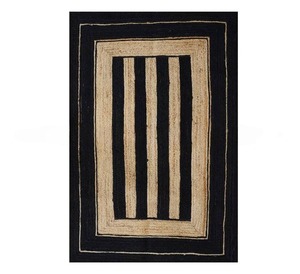 Alfombra rectangular de yute de lana de lujo moderna hecha a mano, alfombra para decoración del hogar en la puerta de la habitación de oración, estilo indio - Product Image 1