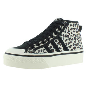 Chaussures Adidas Nizza Platform Mid pour femmes Couleur : Blanc nuage/Noir foncé/Blanc cassé 100% authentiques - Product Image 1