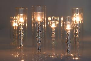 Silver <b>Candle</b> Holder With Glass Indoor & Outdoor Party Decoration Handmade Metal <b>T</b> <b>Light</b> <b>Candle</b> Holder Pillar with Glass Votive - Product Image 3