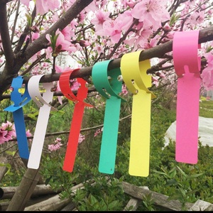 100 Etichette in Plastica per Piante e Alberi, 6 Colori, Etichette <span class=keywords><strong>da</strong></span> Appendere Regolabili per Esterni, <span class=keywords><strong>Giardino</strong></span> e Vivaio, Impermeabili e Riutilizzabili - Product Image 4