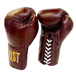 Gants de boxe à lacets d'usine en gros conception personnalisée logo gants de poinçonnage soutien du poignet gant d'entraînement de combat de boxe confortable - Product Image 5