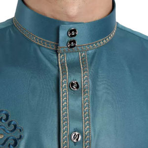 Nouveauté Confortable Expédition en ligne Service OEM Faible MOQ Modèles de Kurta pour Hommes Multicolore Thobe Jubba Arabe pour Hommes - Product Image 5