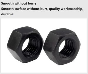 Tuercas Hexagonales de Alta Calidad, Fijaciones de Acero al Carbono Negro de Alta Resistencia para Herrajes de Muebles - Product Image 3