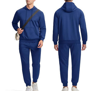 ชุดวอร์ม2ชิ้นสำหรับผู้ชาย, เสื้อมีฮู้ดและกางเกงขายาวแขนยาวลำลอง - Product Image 5