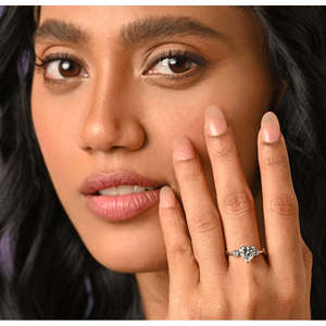 Anillos de Plata de Ley 925 de Primera Calidad para Mujer, Diseño Geométrico con Diamantes, Baño de Rodio, Estilo Romántico - Product Image 4