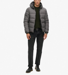 2025 New Fashion Design Puffer <b>Jacket</b> Wholesale Custom <b>Lightweight</b> Quilted Puffer Oversized Hooded Down <b>Jacket</b> for <b>Men</b> - Product Image 5