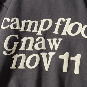 Sweat à capuche imprimé bouffant surdimensionné avec logo personnalisé 100% coton thermique en vrac solide polaire d'hiver Streetwear fabricants de pulls - Product Image 6