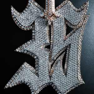 Fabricación de Joyería Hip Hop con Moissanita, Colgante Hip Hop Personalizado, Colgante de Plata 925 con Moissanita, Colgante con Nombre Personalizado para Hombre - Product Image 6