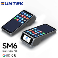 Terminal de point de vente portable GMS CE Android 16 avec NFC, Bluetooth 4G et imprimante de reçus pour la vente au détail et la restauration SUNTEK SM6