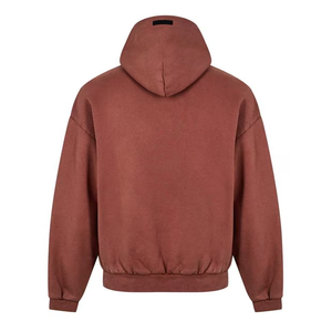 Sudadera con capucha de algodón pesado de gran tamaño, ropa de calle, sudadera holgada con capucha, sudadera informal con estilo, sin bolsillo y cremallera - Product Image 3