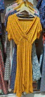 Robe longue décontractée en soie tissée, col en V, taille haute, style bohème naturel, anti-plis, lavable, écologique, personnalisée par le fabricant pour femme