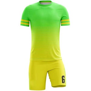 Uniforme de fútbol de moda para hombre, camiseta de poliéster transpirable con pantalones cortos, traje deportivo sólido, entrenamiento, secado rápido, transpirable - Product Image 2