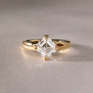 แหวนหมั้นเพชรคุชชั่นเพาะเลี้ยงในห้องปฏิบัติการ ขายส่ง ตัวเรือนทองคำ เครื่องประดับหรูหรา โรงงานผลิตโดยตรง - Product Image 4