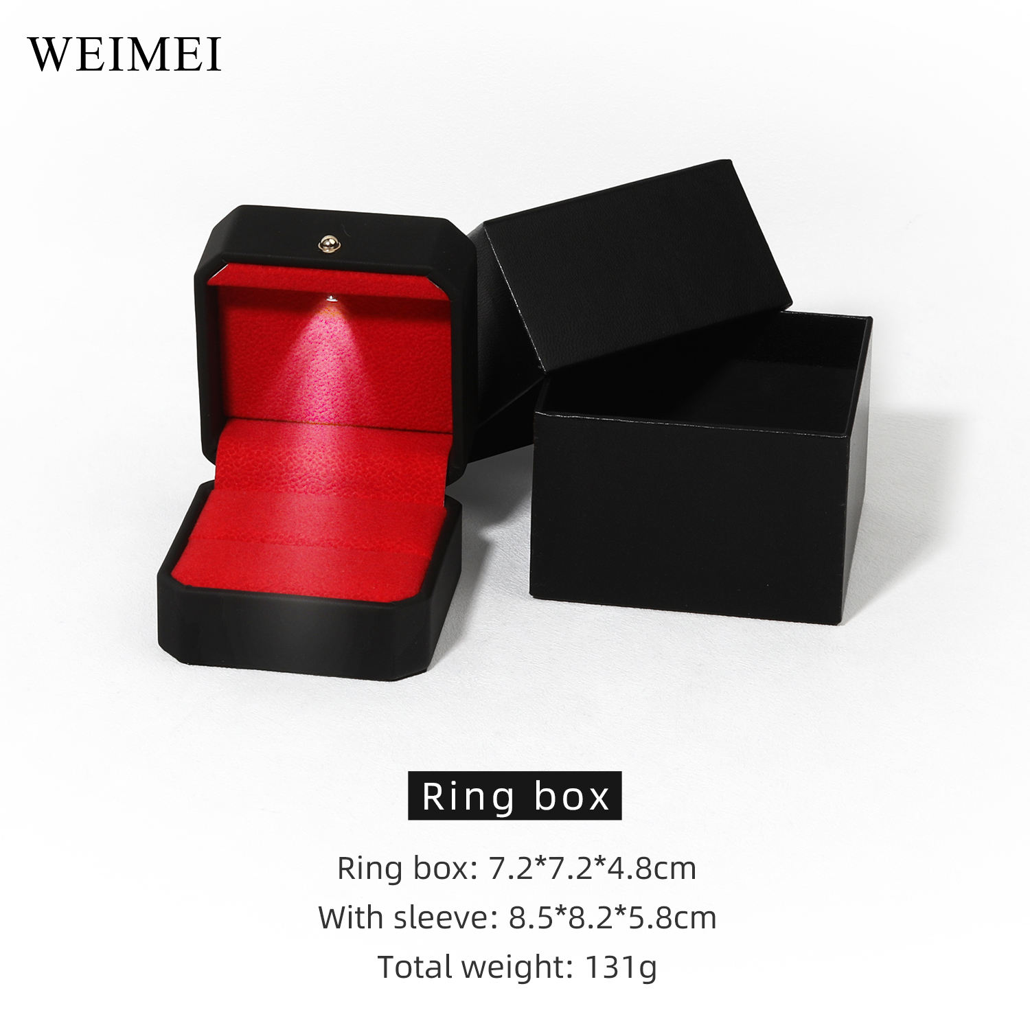 กล่องใส่แหวนสีดำ