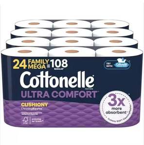 Méga rouleaux de papier toilette et de papier essuie-tout Cottonelle Comfort à vendre à prix abordable - Product Image 2