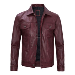 Chaqueta de moda de cuero de diseño Premium de alta calidad para hombre, ajuste Regular con tela de lona, última chaqueta de moda para mí - Product Image 3