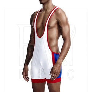 Meilleure vente maillots de lutte pour hommes tissu en polyester/coton de qualité supérieure nouveau design maillots de lutte pour hommes - Product Image 4