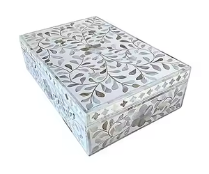 Boîtes de qualité supérieure 2025 bijoux stockage d'incrustation d'os boîte de créateur antique incrustation d'os boîtes décoratives pour la maison en gros de l'Inde - Product Image 1