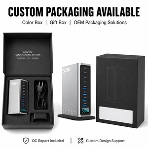 ที่ชาร์จเร็วแบบตั้งโต๊ะ GaN 520W 4 พอร์ต USB-C PD 3.0 100W สำหรับโทรศัพท์มือถือ - Product Image 5