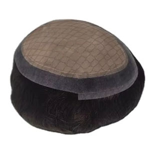 Perruque toupet en cheveux humains 100% soie Pro Remy Virgin Raw Taz Indian Hair - Product Image 3