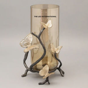 Vase à fleurs en métal à texture martelée pour la maison ethnique décorative de haute qualité et accent de cadeau de pendaison de crémaillère - Product Image 3