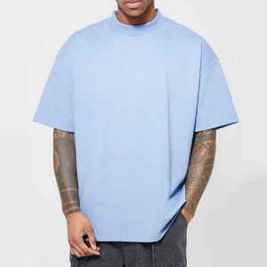 Nuevo diseño de verano de manga corta para hombres para Polos 100% algodón camisetas transpirables hombro caído 240 gramos tela peso Stock - Product Image 6