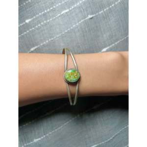 Navajo Handmade Sonoran Mountain Turquoise & Sterling <b>Silver</b> Fashion <b>Cuff</b> <b>Bracelet</b> - Product Image 5