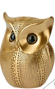 Figura de Arte de resina de búho dorado con clase moderna, diseño de Animal bohemio hecho a mano para boda, cumpleaños, Diwali, Pascua, 1 pieza - Product Image 2
