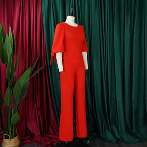 Nouvelles Combinaisons Tendance pour Femmes Grandes Tailles, Ensembles Une Pièce Haut et Bas Couleur Unie Africaine, Robe d'Été, Vente en Gros, Logo Personnalisé 2026 - Product Image 6