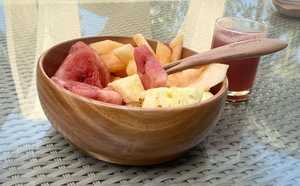 ชุดชามไม้พิมพ์ลายเคลือบเงาเป็นมิตรกับสิ่งแวดล้อมชุดเสิร์ฟงานฝีมือแบบปรับแต่งตัวเลือกสำหรับการรับประทานอาหารที่ทันสมัยแบบดั้งเดิม - Product Image 3