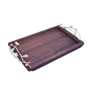 Plateau de service pour la restauration, la décoration de table, les mariages et les fêtes, avec poignée décorative en métal design - Product Image 5